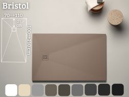 Brodzik pÅaski 140 cm wykonany z Å¼ywicy mineralnej BRISTOL